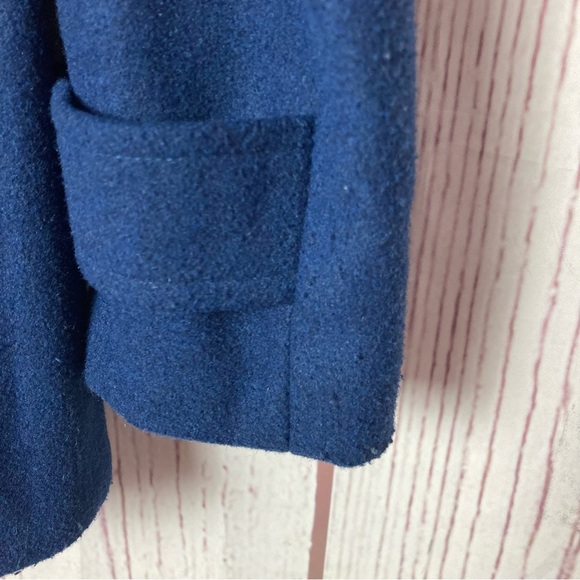 Cabi M Medium Wool Blend Double Breasted Pea Coat Blue Military Nautical - Picture 10 of 11